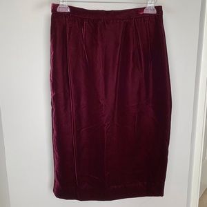 Vintage Carlisle Burgundy Velvet Skirt
